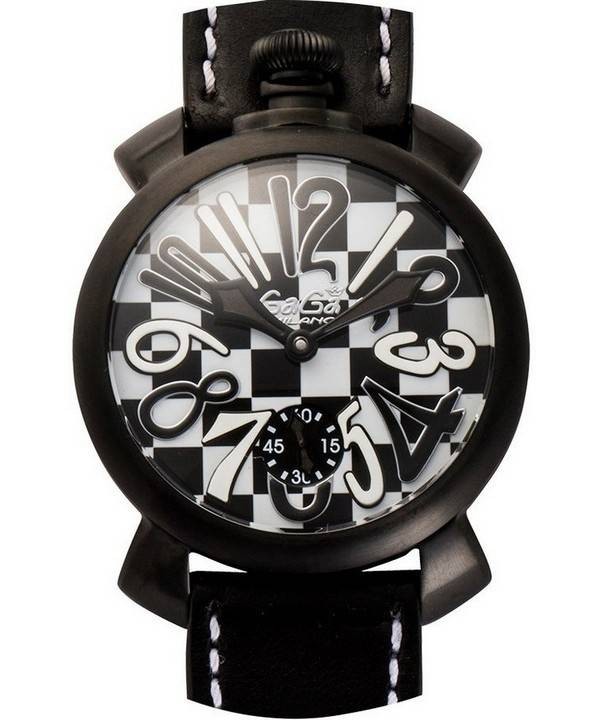 GaGa Milano Black And White Quartz 5012LECH1 Men's Watch