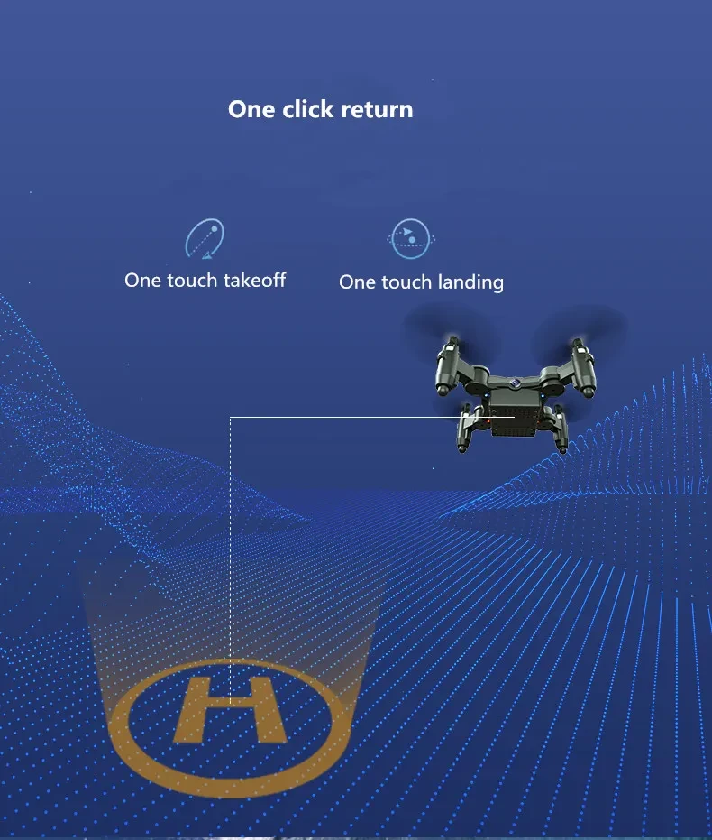 New Luggage Box Storage Box Folding Mini UAV Aerial Photography Remote Control Four Axis Children's Toys Drone