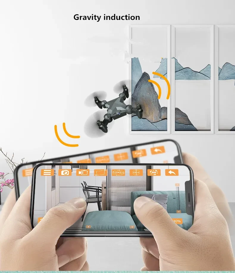 New Luggage Box Storage Box Folding Mini UAV Aerial Photography Remote Control Four Axis Children's Toys Drone