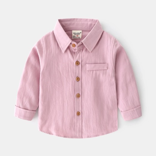 Fashion Personality New Solid Color Boys' Shirt