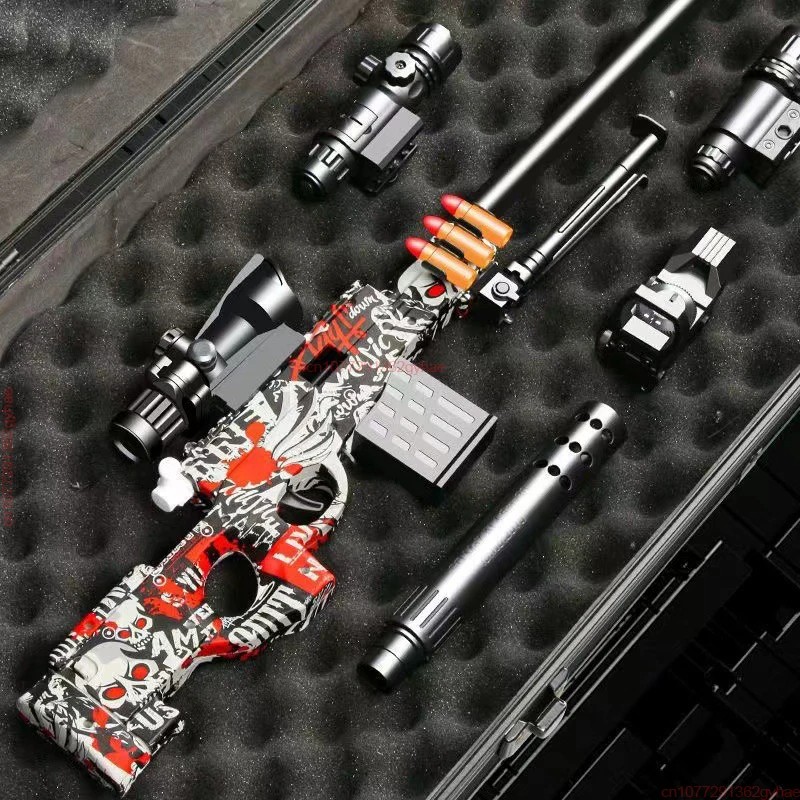 AWM 98k M416 Manual Lower Feed Shell Ejection Soft Bullet Toy Gun