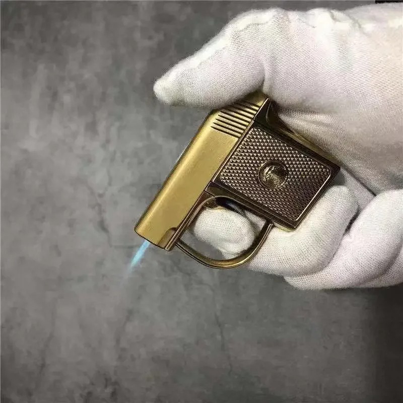Newest Metal Portable Mini Gun Type Lighter Direct Windproof Gift Collection