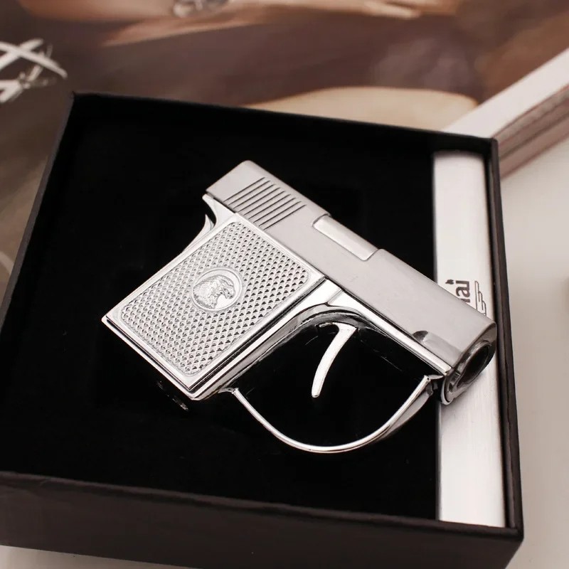 Newest Metal Portable Mini Gun Type Lighter Direct Windproof Gift Collection