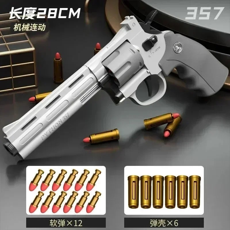 ZP5 357 Revolver Launcher Pistol  EVA Soft Dart Bullet Toy Gun