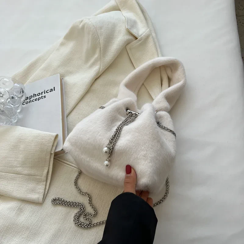 Plush Bucket Bag New Everything Chain Single Shoulder Crossbody Bag