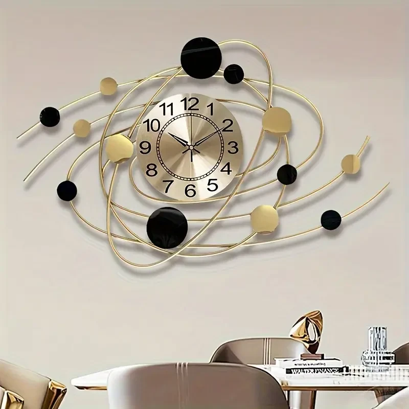 Modern Abstract Wrought Iron Wall Clock