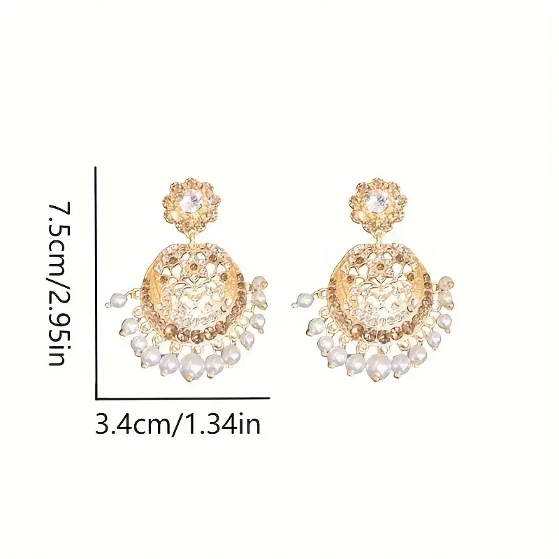 A Pair Of Medieval Style Exaggerated Rhinestones