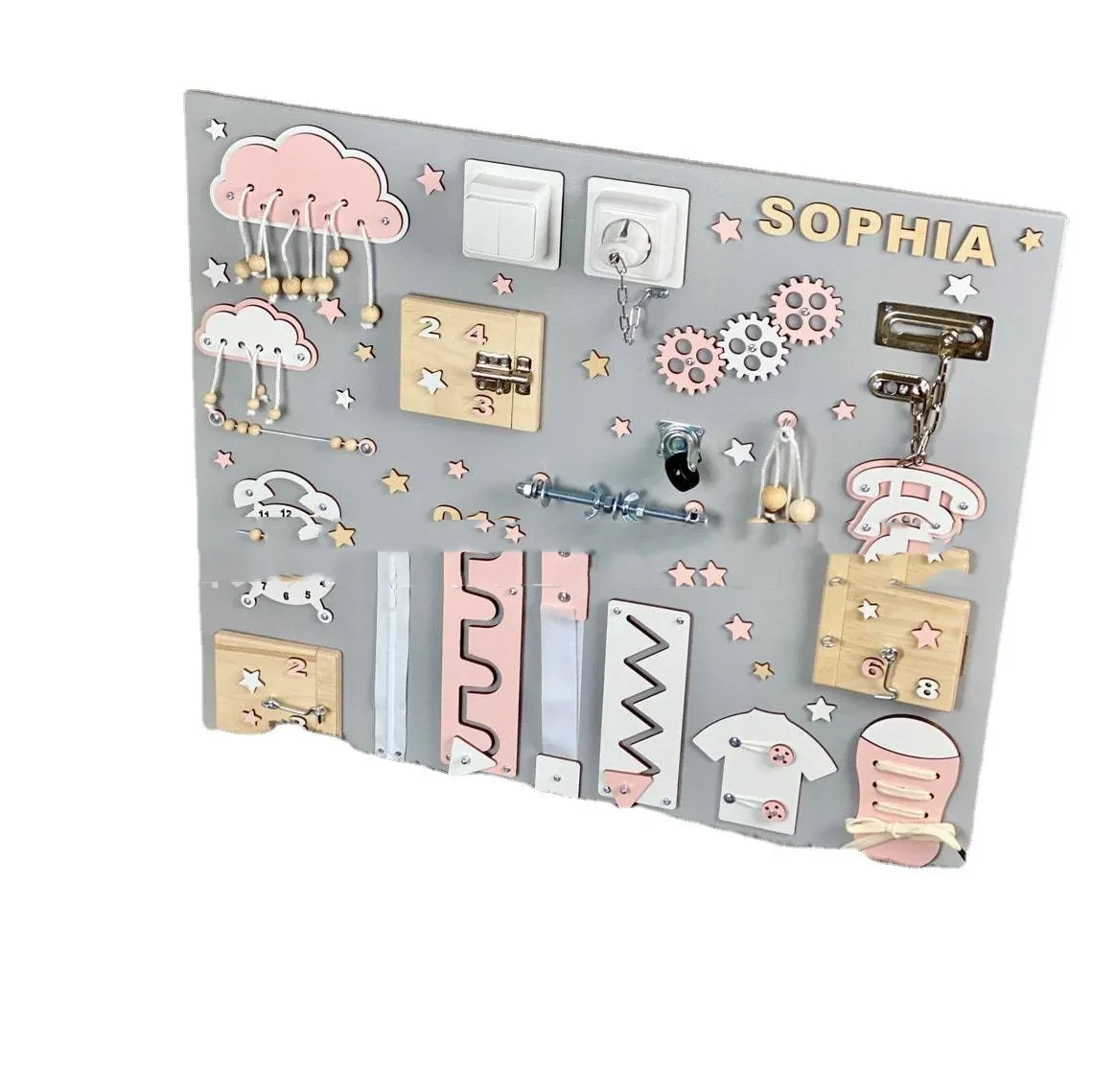 Busyboard Baby Unlocking Toy Montessori Teaching Aid