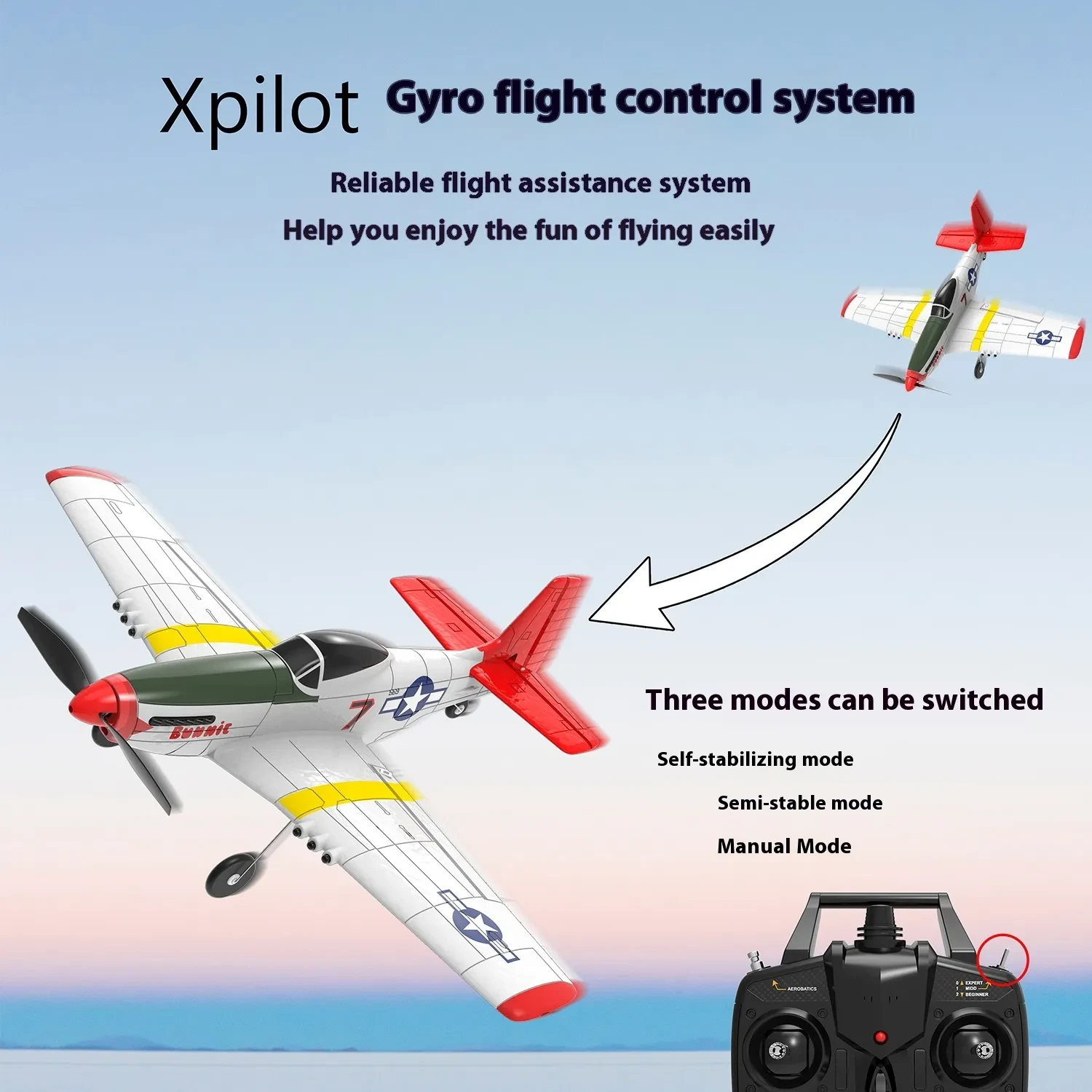 Four-Channel Remote Control Airplane