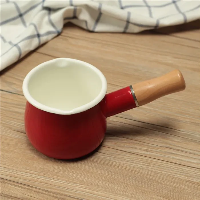 Double Mouth And Single Handle Solid Color Milk Tableware
