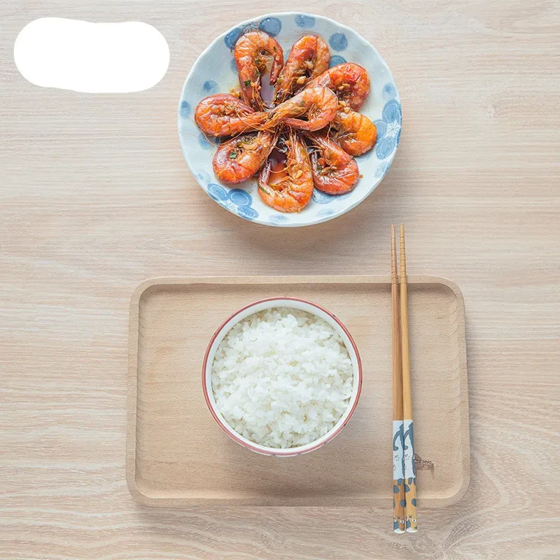 Natural Family Pack Solid Wood Hot Pot Chopsticks Long Bamboo