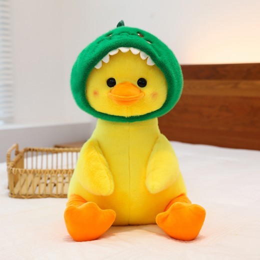 Dinosaur Transformation Duck Cartoon Duck Cute Hat Duck Plush Toy Children Female Birthday Present Wow Doll