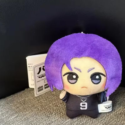 Mini Blue Lock Plush Toy Keychain Nagi Backpack Charm Anime Peripheral Cute Stuffed Doll Bag Decoration Birthday Gift