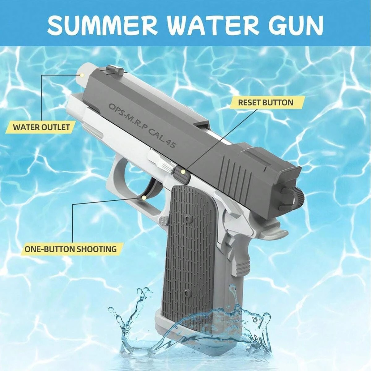 M1911 Water Guns Pistol Toy Squirt Guns  Summer Pool Beach Shooting Games Outdoor Toys