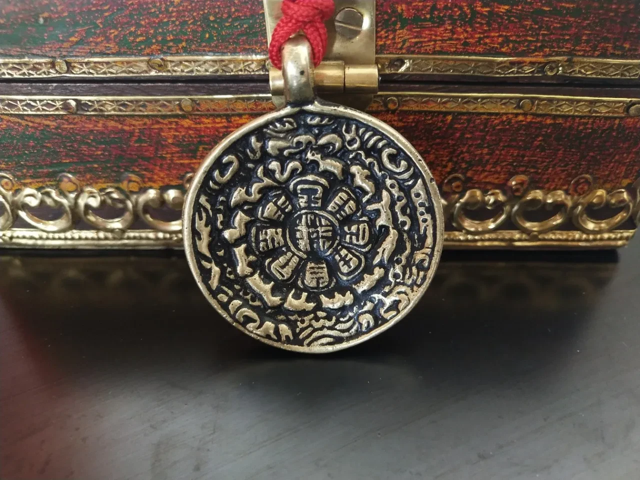 Amulet Waist Tag Pendant Tibetan The Eight Auspicious Symbols Car Copper Pendant