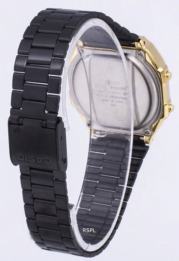 Casio Vintage Chronograph Alarm Digital A168WEGB-1B Unisex Watch