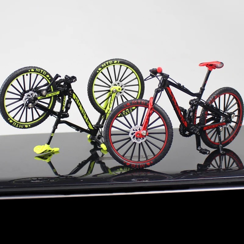 1:10 Mini Alloy Bicycle Model Diecast Metal Finger Racing Mountain Bike
