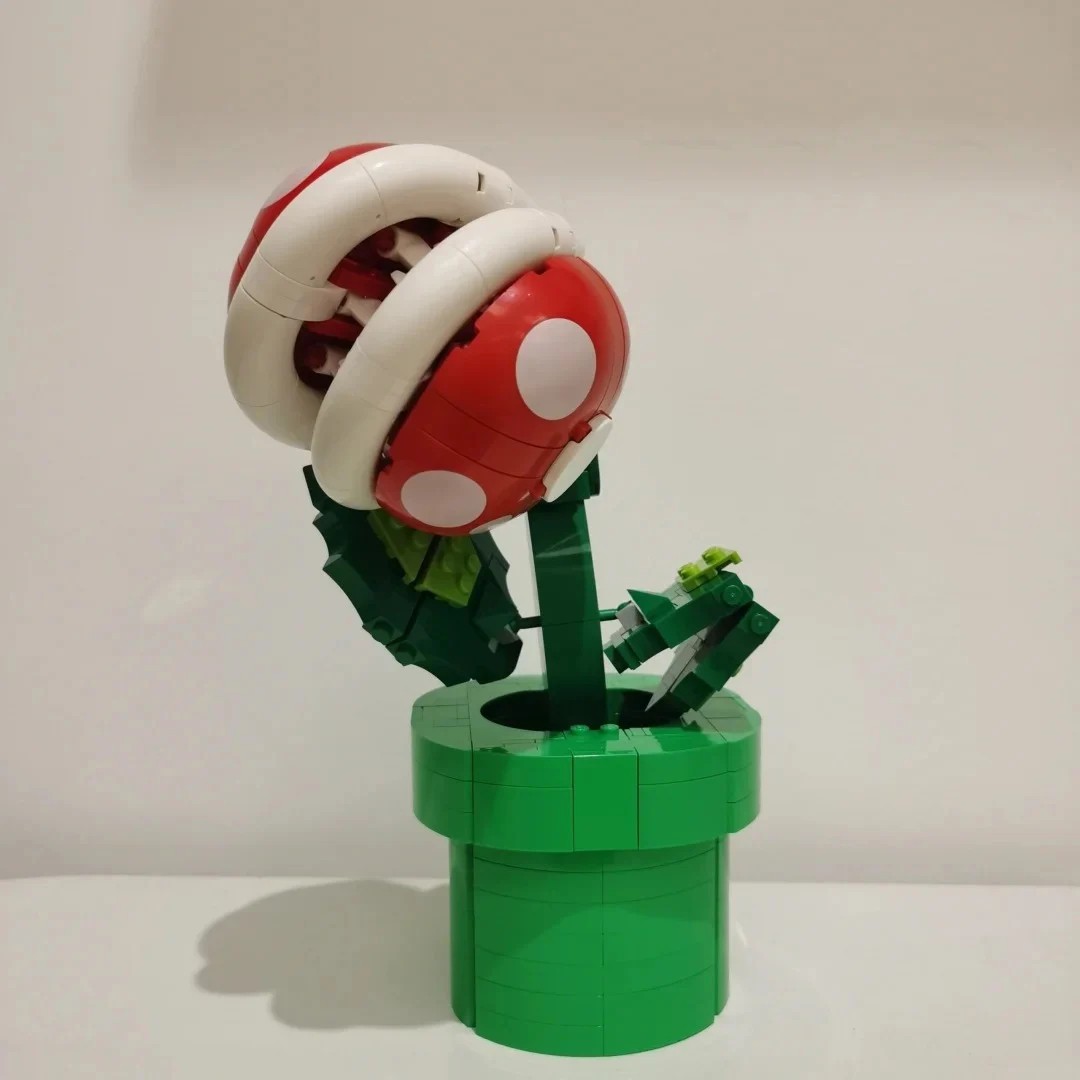 New Piranha Plant Set Building Blocks Game Model  Home Decoration Assembling Toy