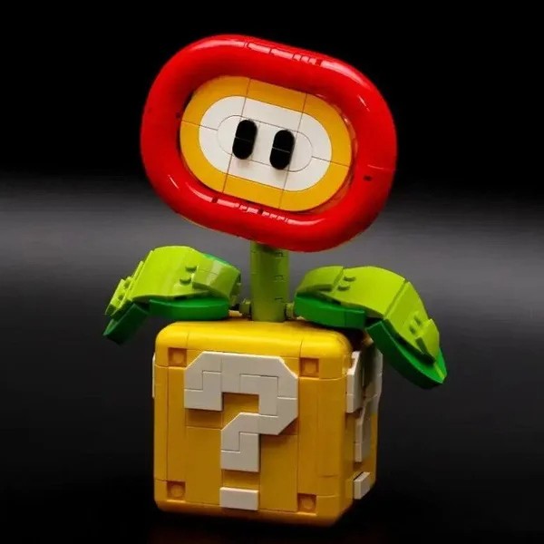Piranha Plant Model  Fits Flame Flower, Assembled Building Block Brick, Educational Toys