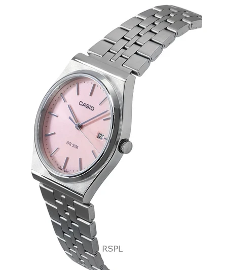 Casio Standard Analog Stainless Steel Pink Dial Quartz MTP-B145D-4AV Unisex Watch