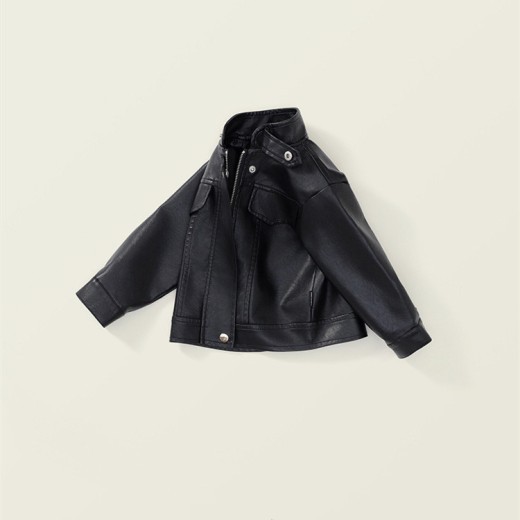 Short Stand Collar Jacket Top Motorcycle Clothing