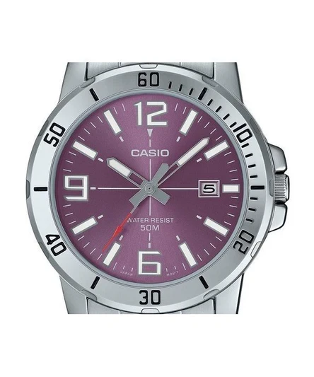 Casio Standard Analog Stainless Steel Purple Dial Quartz MTP-VD01D-6BV Men's Watch