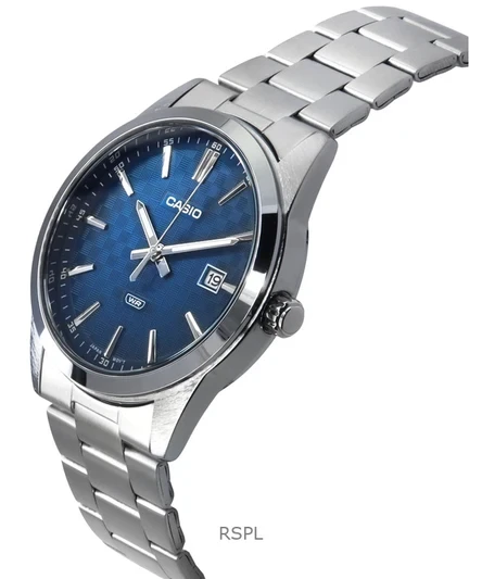 Casio Standard Analog Stainless Steel Blue Dial Quartz MTP-VD03D-2A2 Men's Watch