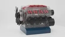 Junior High School Students Physics Experiment Engine V8 Engine Model