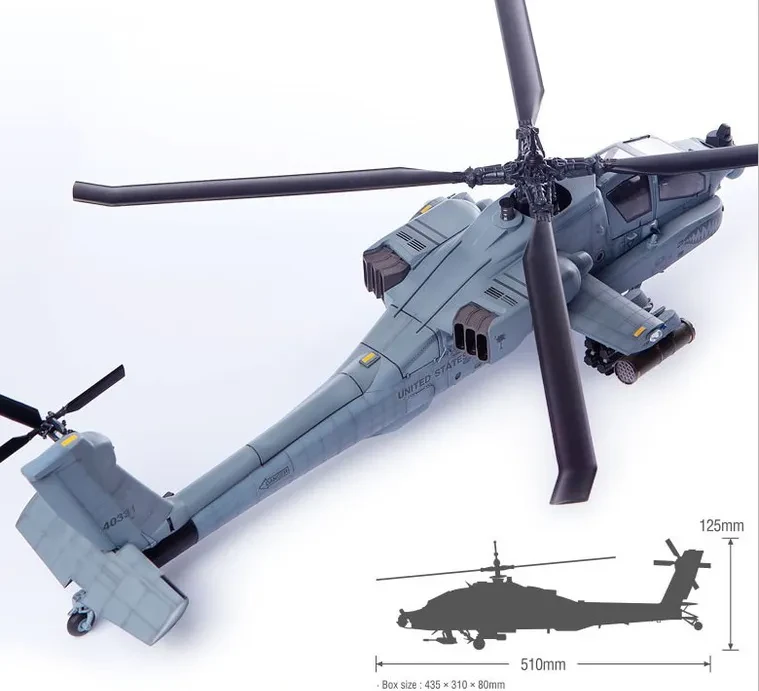 The Amide-12129 1/35 AH-64A Helicopter "South Carolina" Assembled