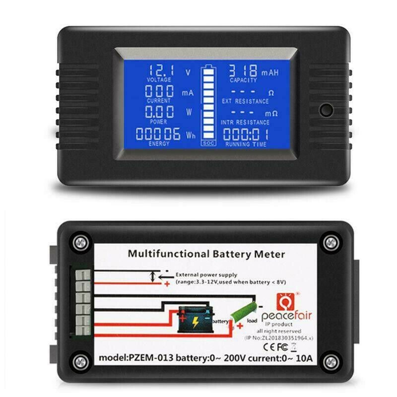 Battery Monitor Current Power Meter 200A Shunt