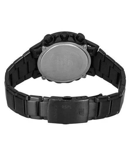 Casio Edifice Sospensione Analog Chronograph Black Ion Stainless Steel Black Dial Solar EQS-960DC-1AV 100M Men's Watch