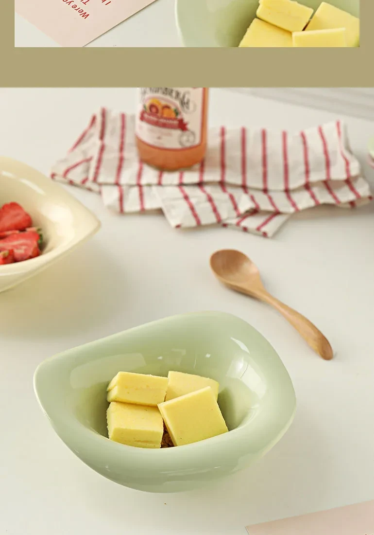 Ins Simple French Abnormal-shape Bowl