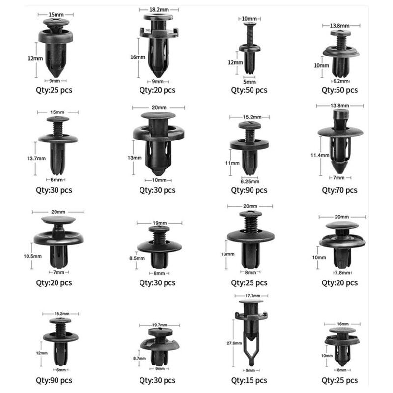 620pcs Car Push Retainer Clips Bumper Rivets Dash Removal Tools Kit