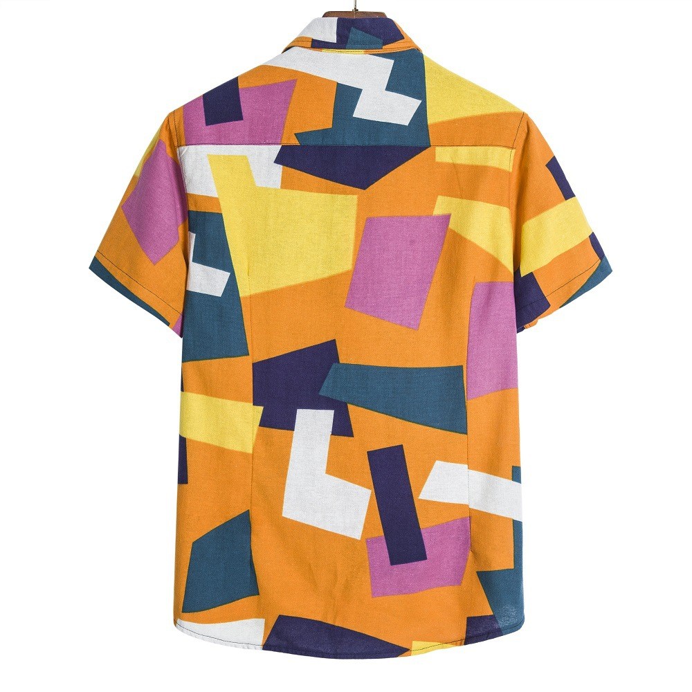 GeoVogue: Men's Geometric Patterned Shirt