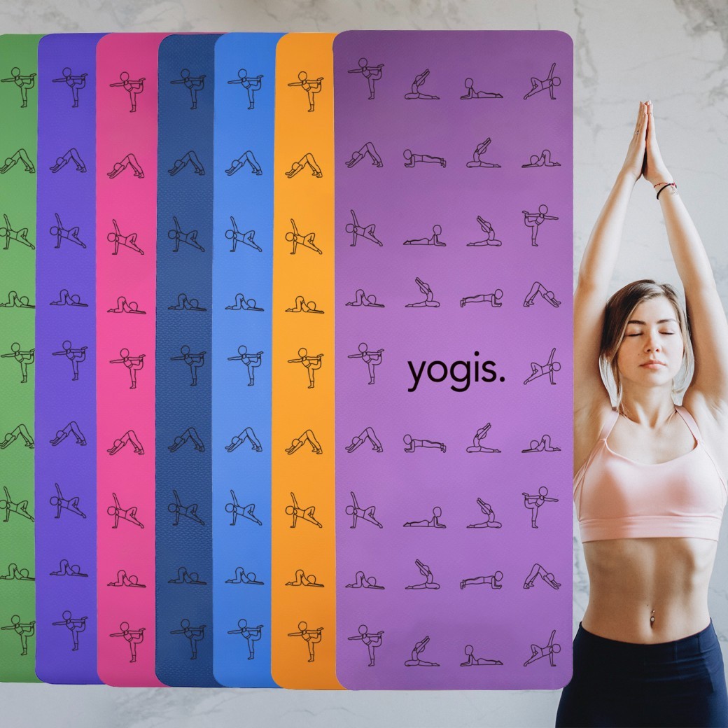 Yoga Mat Posture Line Non-slip Custom Fitness Mat For Beginners Plank Support