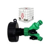 IBC Water Tank Adapter Garden Hose 2-Way Splitter