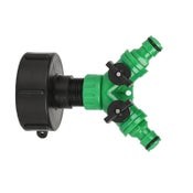 IBC Water Tank Adapter Garden Hose 2-Way Splitter