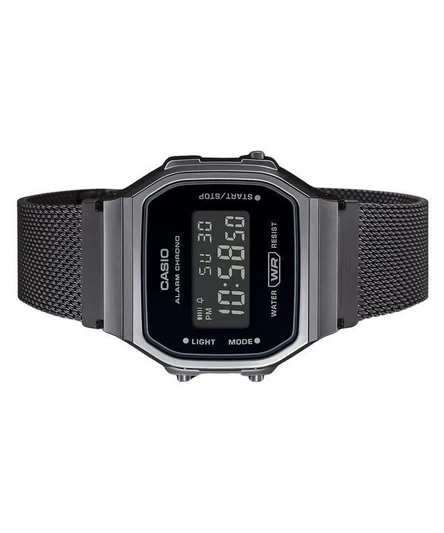 Casio Vintage Digital Stainless Steel Mesh Bracelet Quartz A168WEMB-1B Unisex Watch