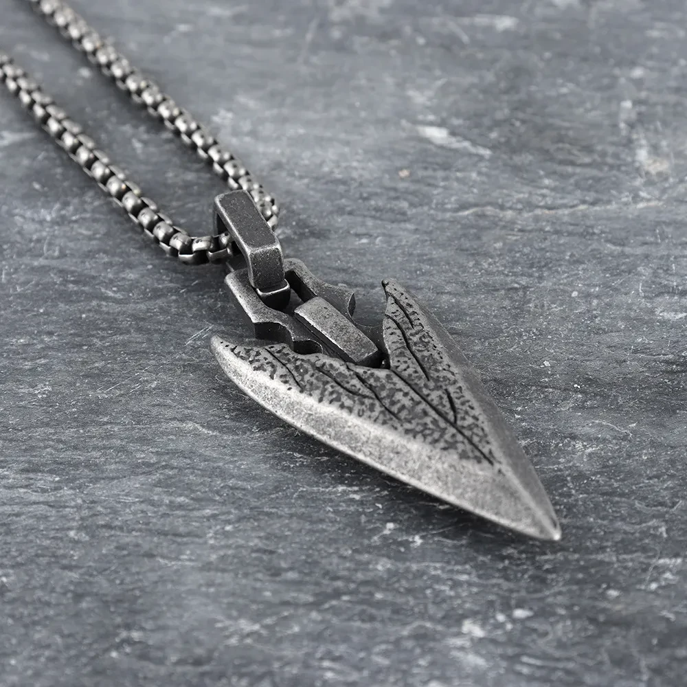 Spearhead Stainless Steel Pendant Necklace