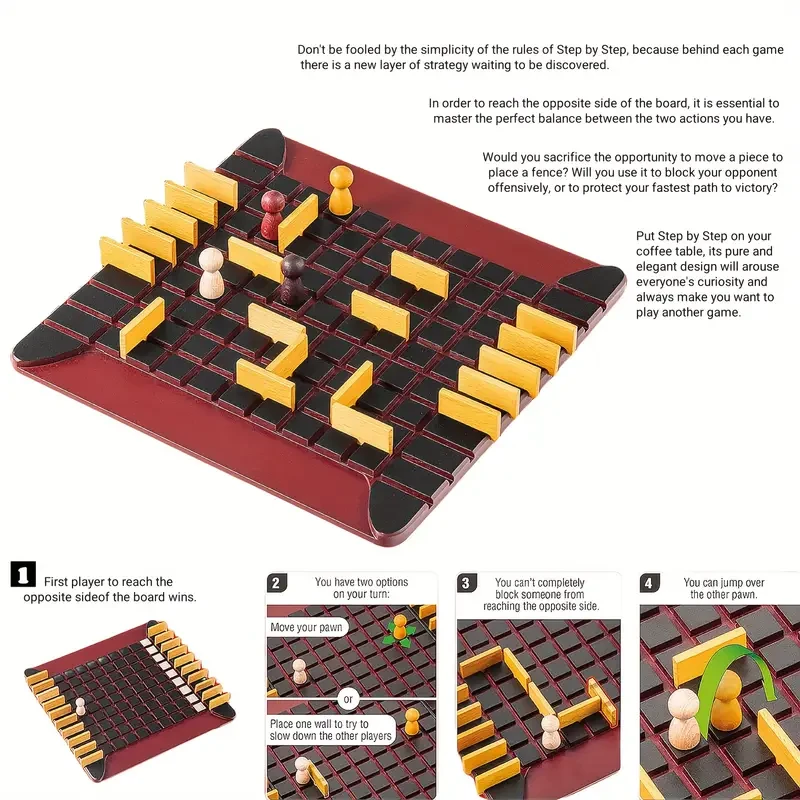 1pc JIAJCHUF Deluxe Edition Quoridor Strategy Board Game