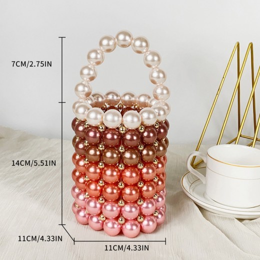 Women's Acrylic Dyed Handmade Beaded Handbag