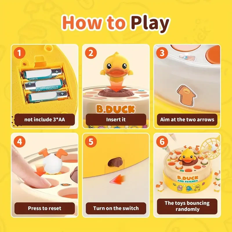 Bounce and Catch Duck Board Games for Kids 4-8, 8-12