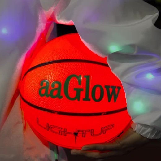 LED Basketball Light Up Bright Streetball Classic Size 7 Luminous Basketball Glowing for Birthday Gift