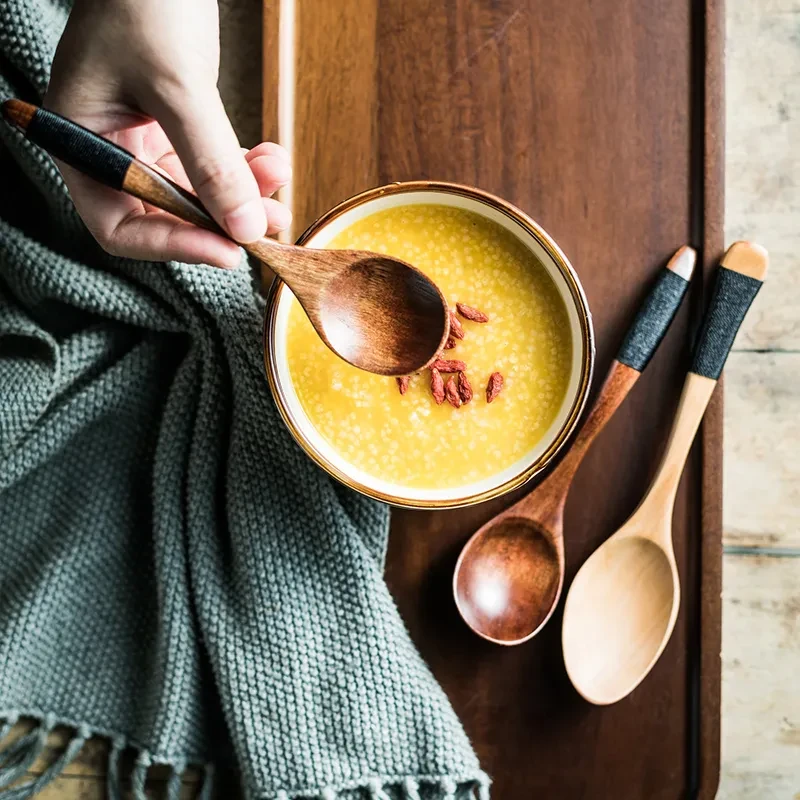 Good-looking Household Retro Practical Wooden SpoonGood-looking Household Retro Practical Wooden Spoon