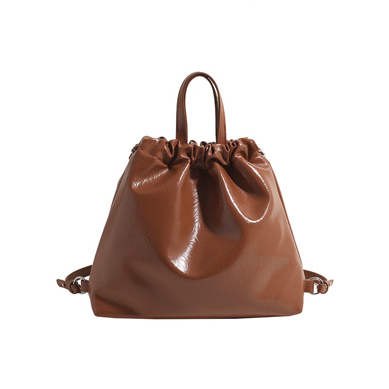 Simple Fashion Large Capacity Color Contrast Patchwork Casual Backpack