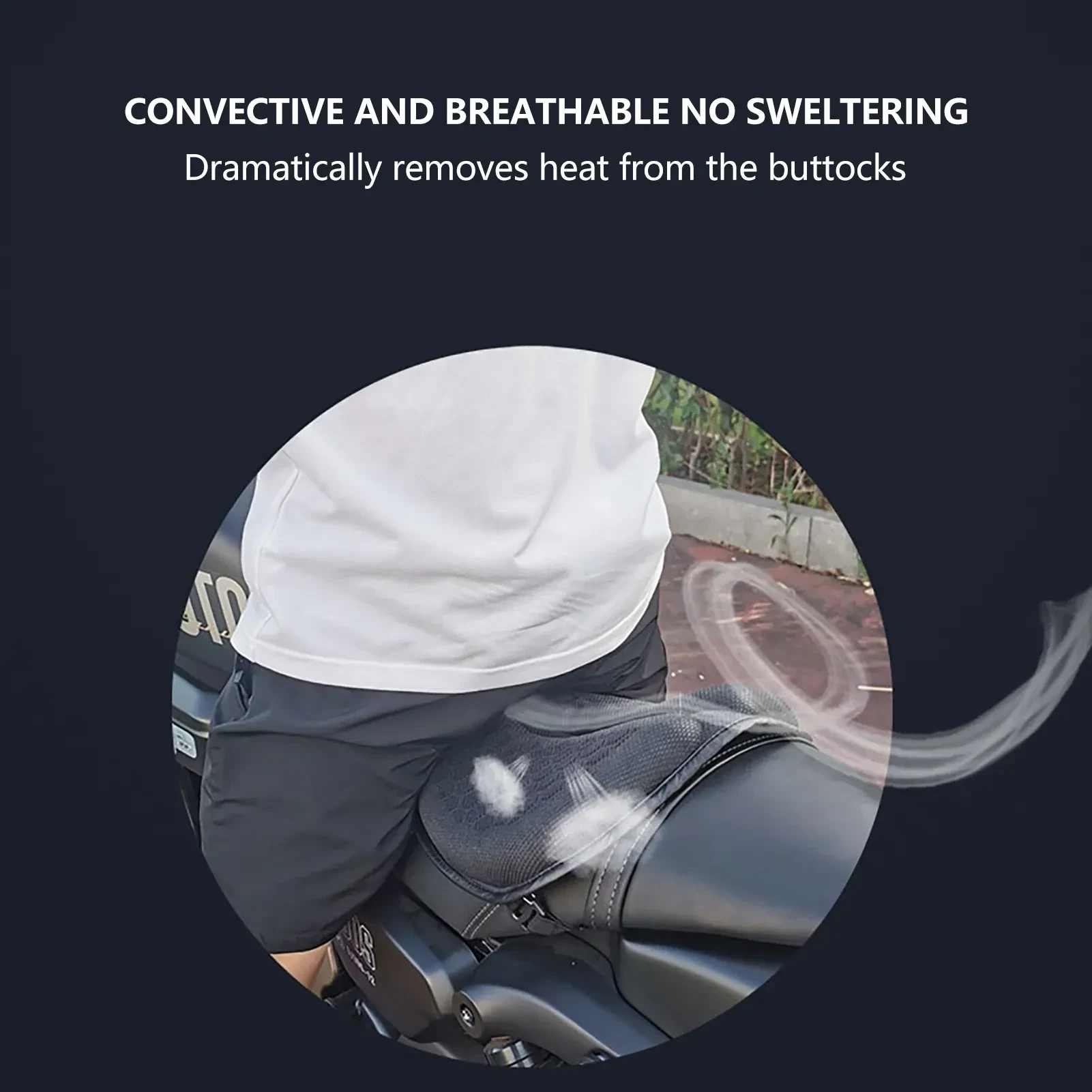 Motorcycle Cushion Shock Absorption Thickened, Sun Proof And Breathable