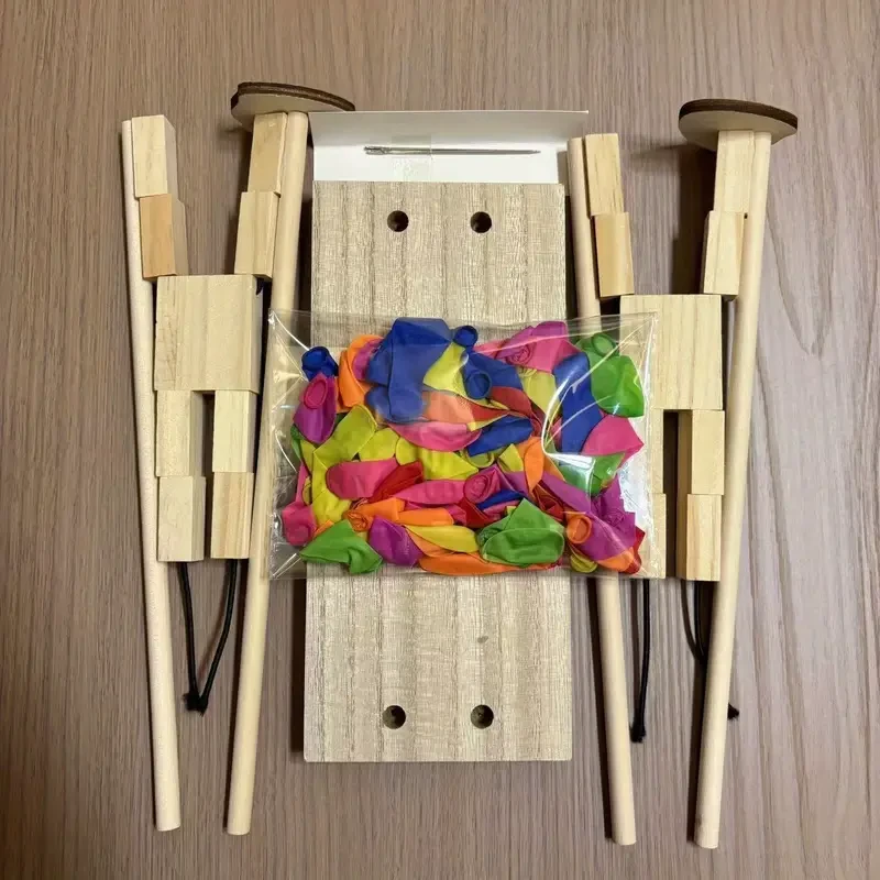 2-Player Handmade Wooden Ninja Fencing Puppets