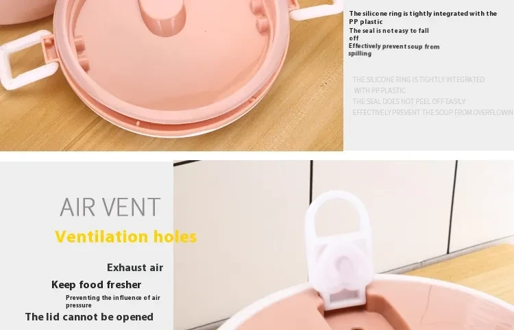 Student Compartment Multi-layer Round Stainless Steel Insulated Lunch Box