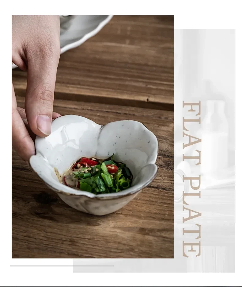 Petals Seasoning Dish Household Ceramic Dish