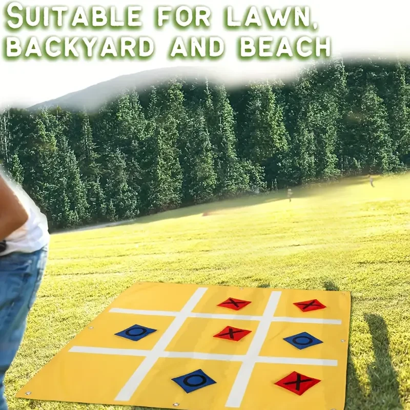 Microfiber Bean Bag Toss Game with Grid Design